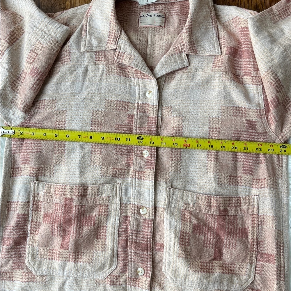 🆕 FREE PEOPLE WE THE FREE KEEP IT COZY SHIRT Oversized Small BERRY COMBO Cotton - Picture 13 of 14